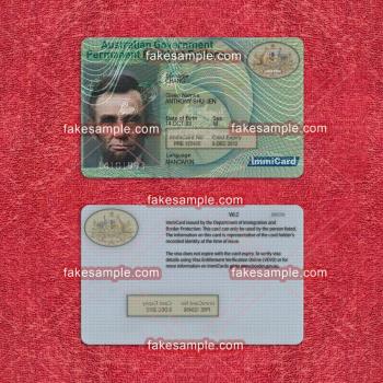 Oman Residence Card Fake Template