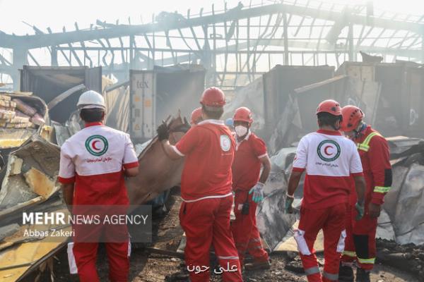 فعالیت روزانه ۳۴۰ امدادگر در صحنه حادثه بندرعباس